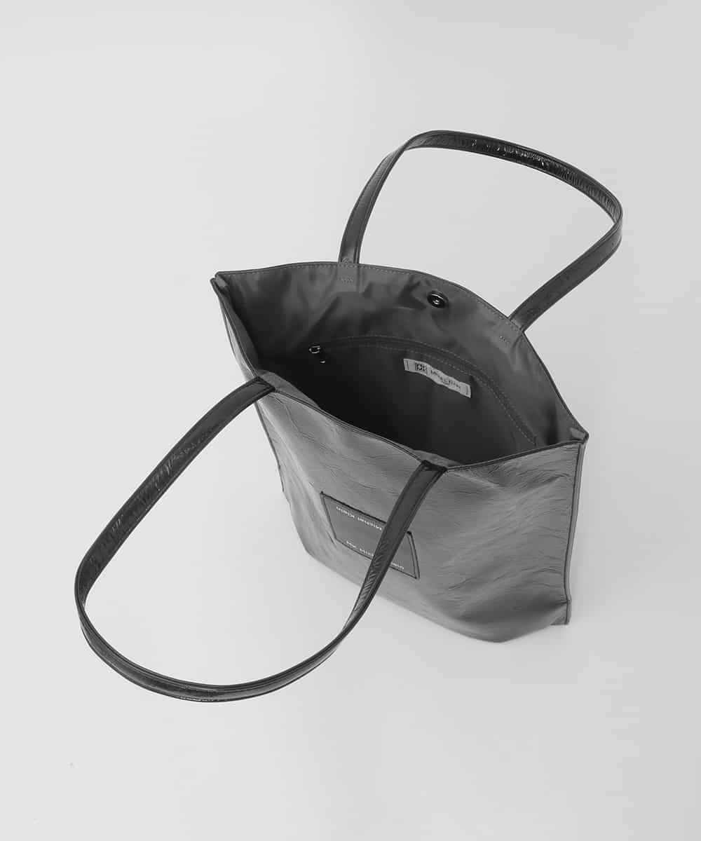 BPCGD43130 MK MICHEL KLEIN BAG(MK ミッシェルクラン バッグ) [軽量/A4収納可]合成皮革シンプルロゴトートバッグ ガンメタ