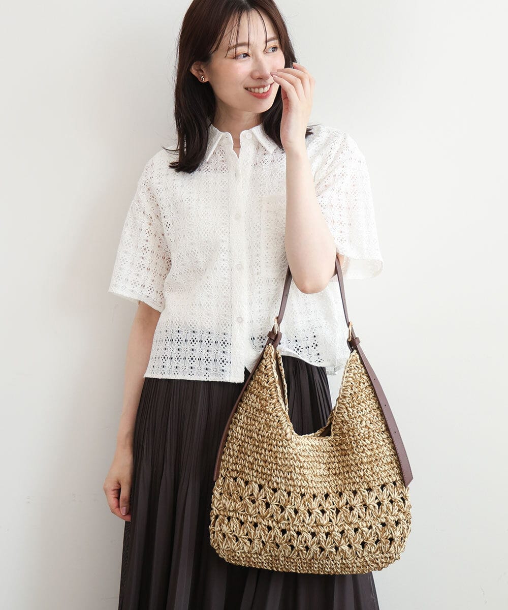 BPCGD51150 MK MICHEL KLEIN BAG(MK ミッシェルクラン バッグ) ワンハンドルメッシュペーパーバッグ ベージュ