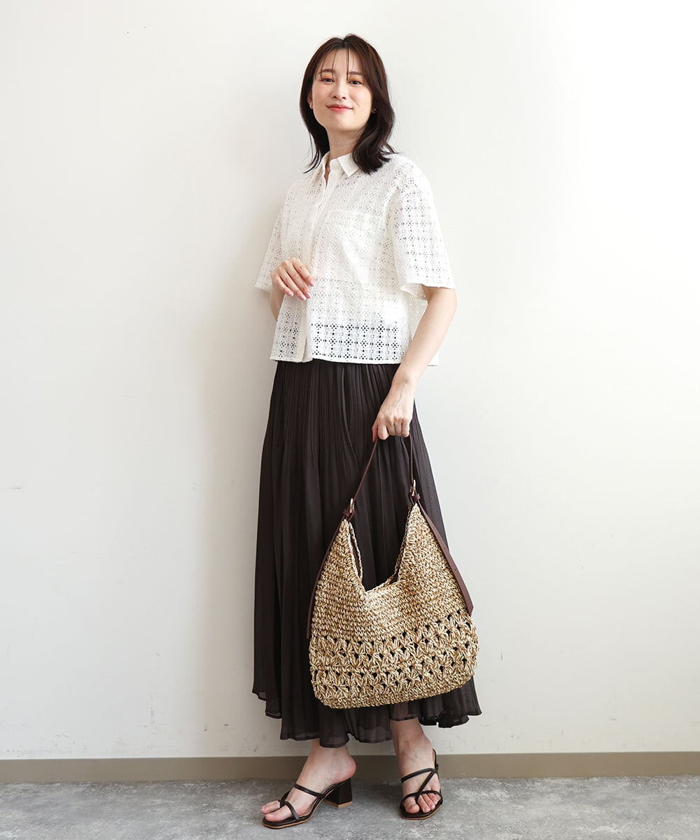 BPCGD51150 MK MICHEL KLEIN BAG(MK ミッシェルクラン バッグ) ワンハンドルメッシュペーパーバッグ ベージュ