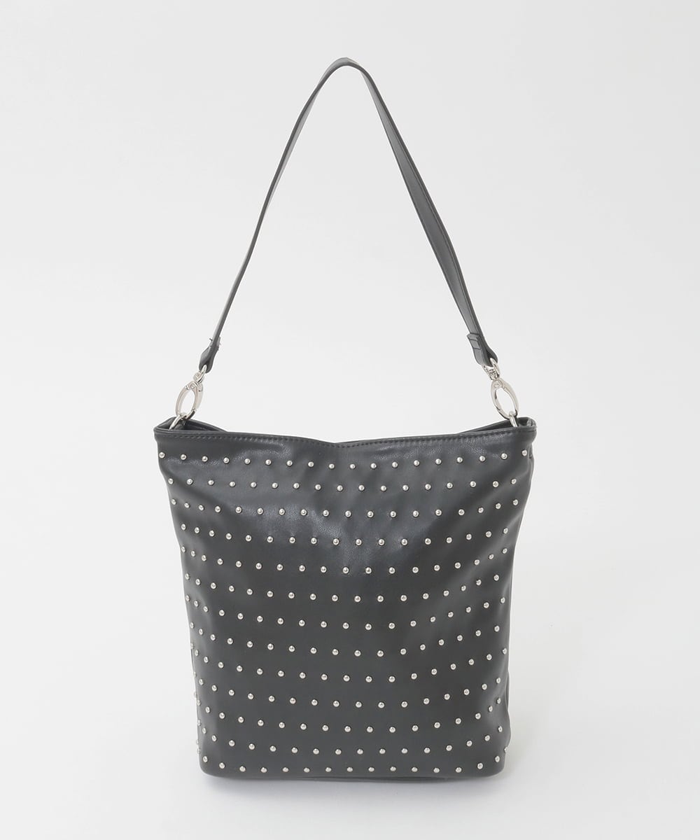 BPCGD52140 MK MICHEL KLEIN BAG(MK ミッシェルクラン バッグ) [2WAY/軽量]スタッズワンハンドルバッグ ブラック