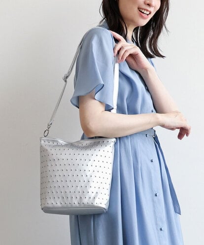 BPCGD52140 MK MICHEL KLEIN BAG [2WAY/軽量]スタッズワンハンドルバッグ