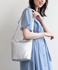 BPCGD52140 MK MICHEL KLEIN BAG(MK ミッシェルクラン バッグ) [2WAY/軽量]スタッズワンハンドルバッグ シルバー