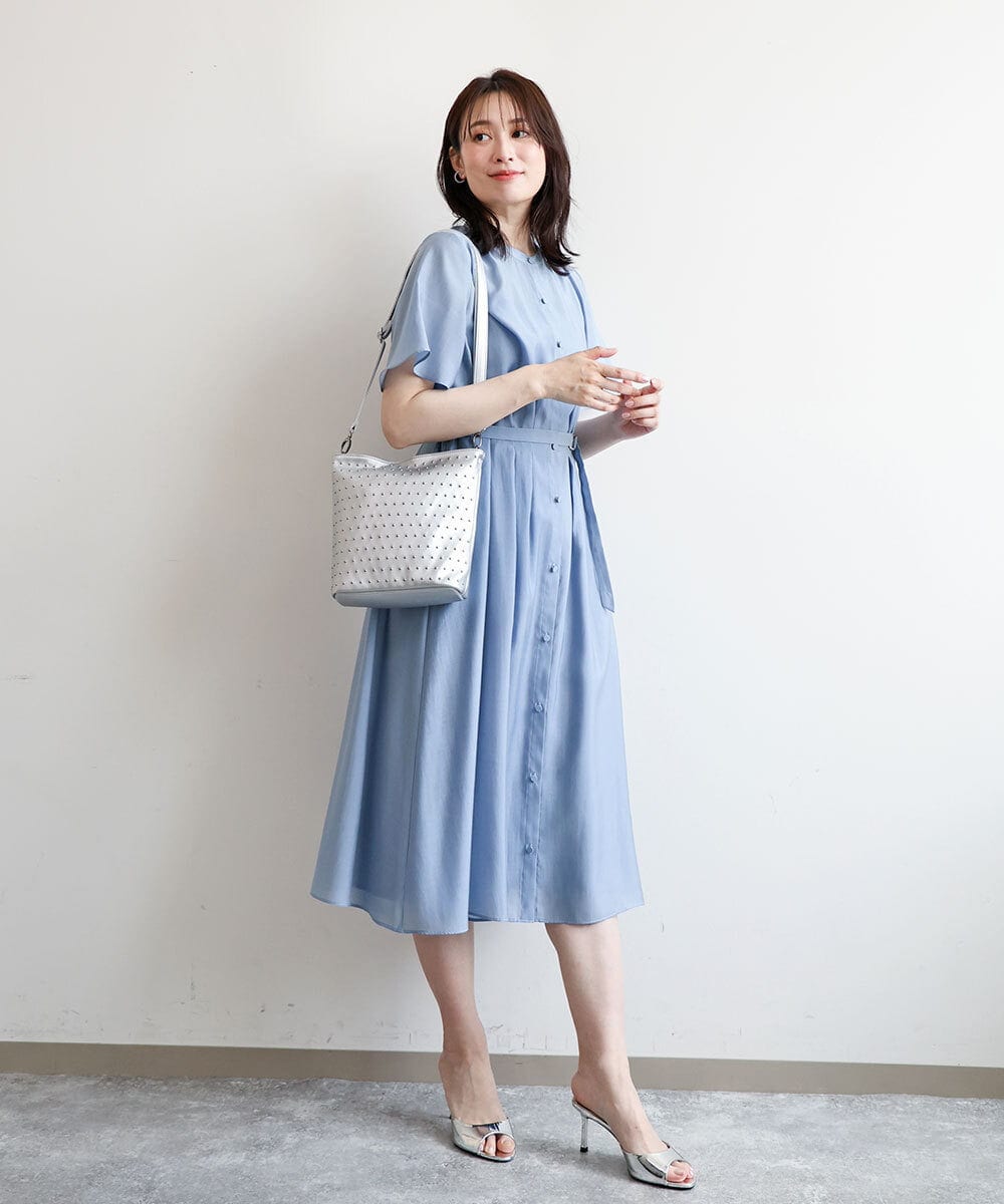 BPCGD52140 MK MICHEL KLEIN BAG(MK ミッシェルクラン バッグ) [2WAY/軽量]スタッズワンハンドルバッグ シルバー