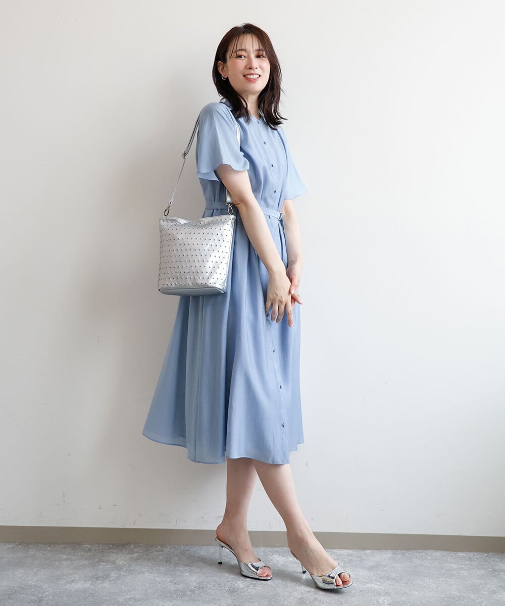 BPCGD52140 MK MICHEL KLEIN BAG(MK ミッシェルクラン バッグ) [2WAY/軽量]スタッズワンハンドルバッグ シルバー