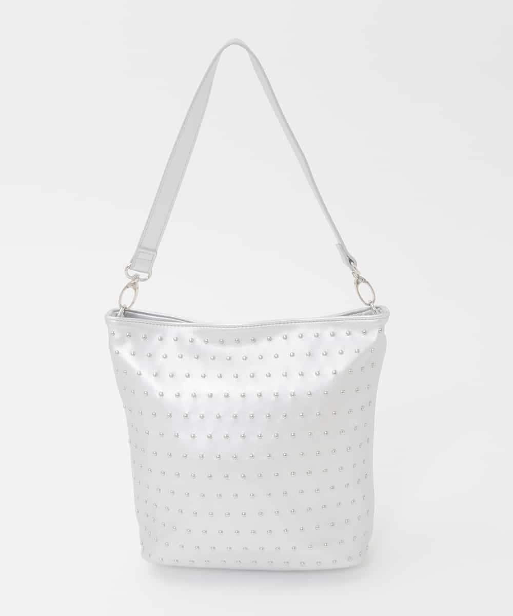 BPCGD52140 MK MICHEL KLEIN BAG(MK ミッシェルクラン バッグ) [2WAY/軽量]スタッズワンハンドルバッグ シルバー