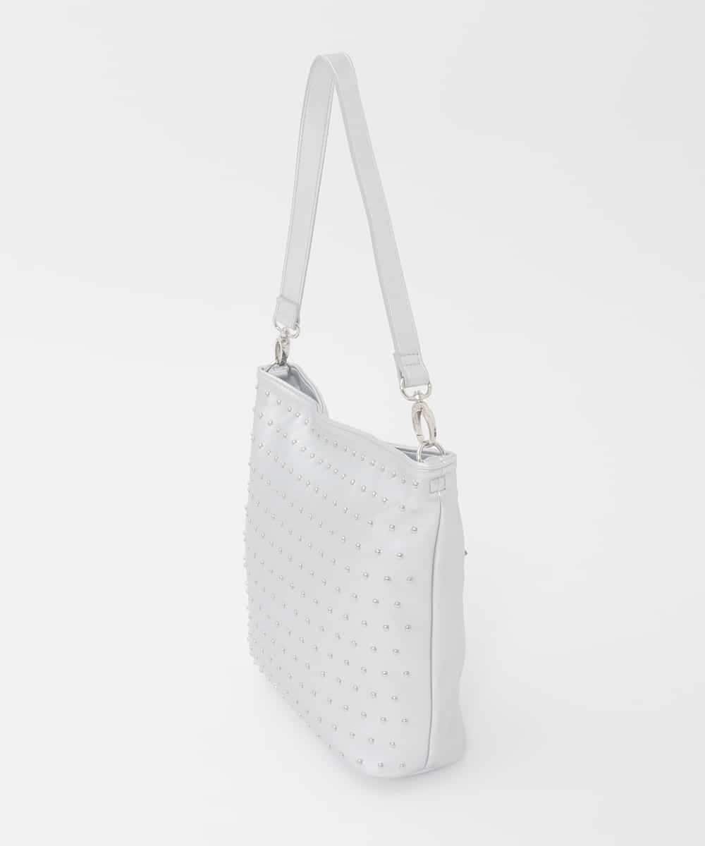 BPCGD52140 MK MICHEL KLEIN BAG(MK ミッシェルクラン バッグ) [2WAY/軽量]スタッズワンハンドルバッグ シルバー
