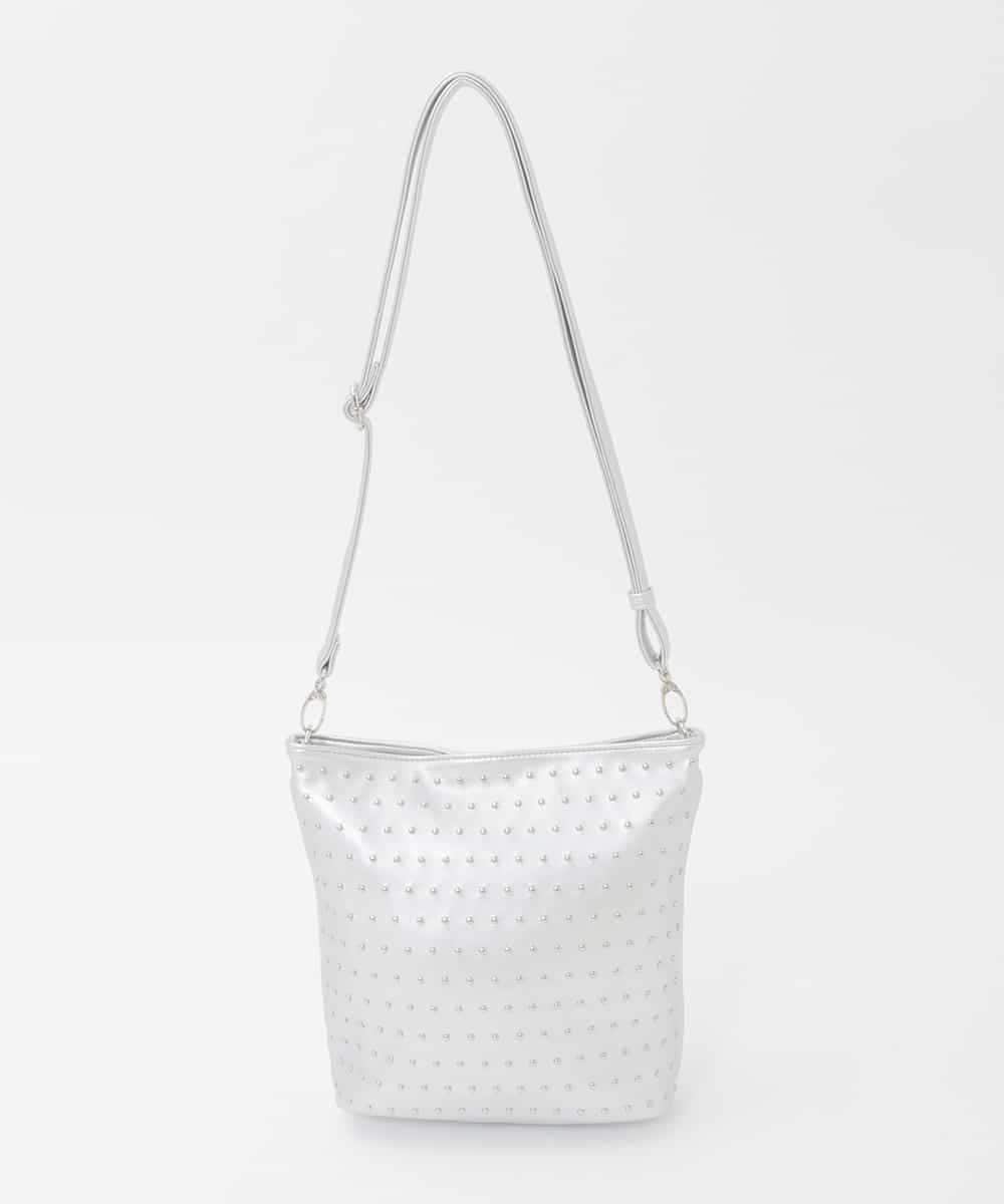 BPCGD52140 MK MICHEL KLEIN BAG(MK ミッシェルクラン バッグ) [2WAY/軽量]スタッズワンハンドルバッグ シルバー