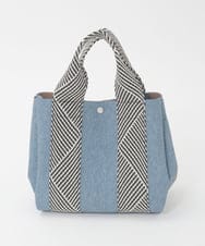 BPCGD53150 MK MICHEL KLEIN BAG(MK ミッシェルクラン バッグ) [2WAY/インバッグ付き]ヘリンボーンハンドルミニトートバッグ ネイビー