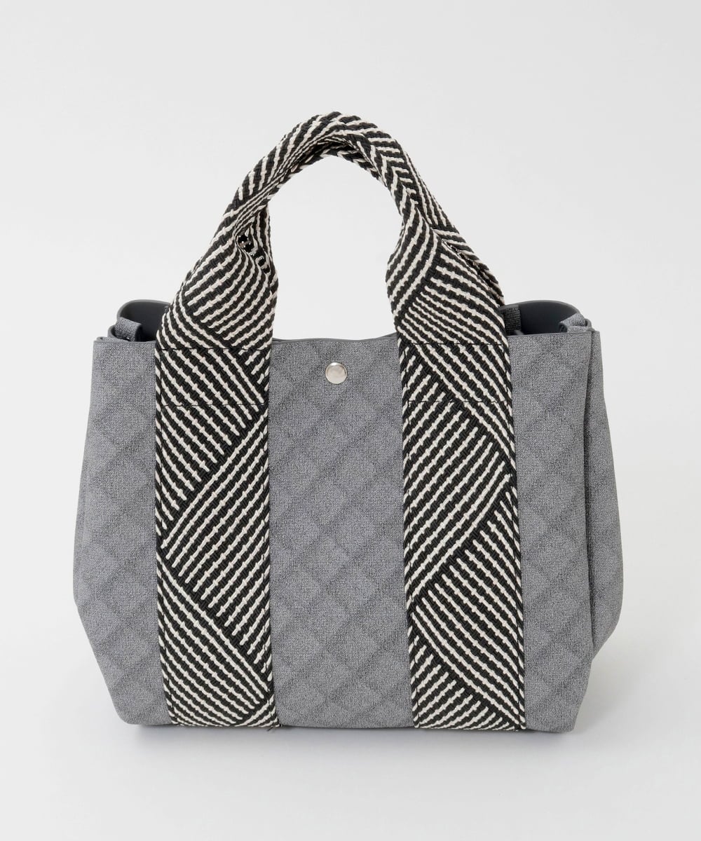 BPCGD53150 MK MICHEL KLEIN BAG(MK ミッシェルクラン バッグ) [2WAY/インバッグ付き]ヘリンボーンハンドルミニトートバッグ ネイビー