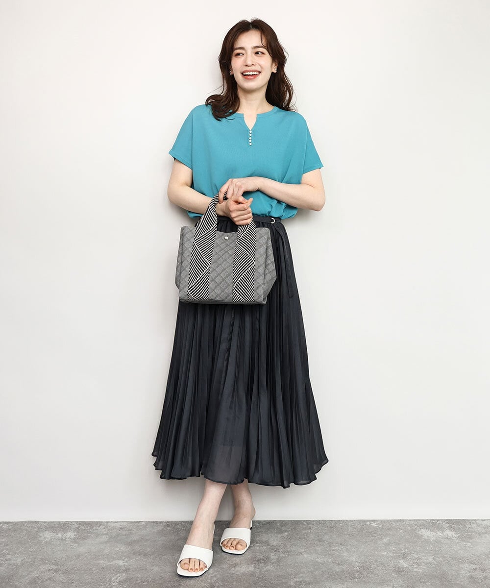 BPCGD53150 MK MICHEL KLEIN BAG(MK ミッシェルクラン バッグ) [2WAY/インバッグ付き]ヘリンボーンハンドルミニトートバッグ ネイビー