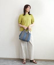 BPCGD53150 MK MICHEL KLEIN BAG(MK ミッシェルクラン バッグ) [2WAY/インバッグ付き]ヘリンボーンハンドルミニトートバッグ ネイビー