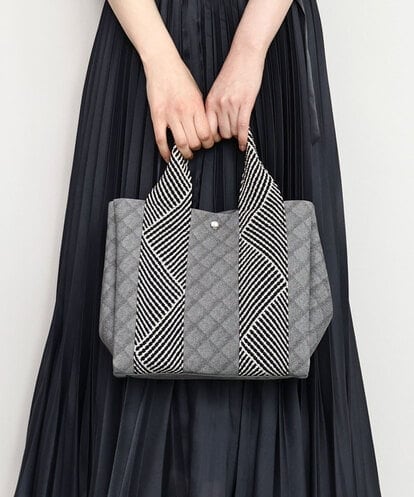 BPCGD53150 MK MICHEL KLEIN BAG [2WAY]ヘリンボーンハンドルミニトートバッグ