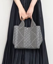 BPCGD53150 MK MICHEL KLEIN BAG(MK ミッシェルクラン バッグ) [2WAY/インバッグ付き]ヘリンボーンハンドルミニトートバッグ ダークグレー