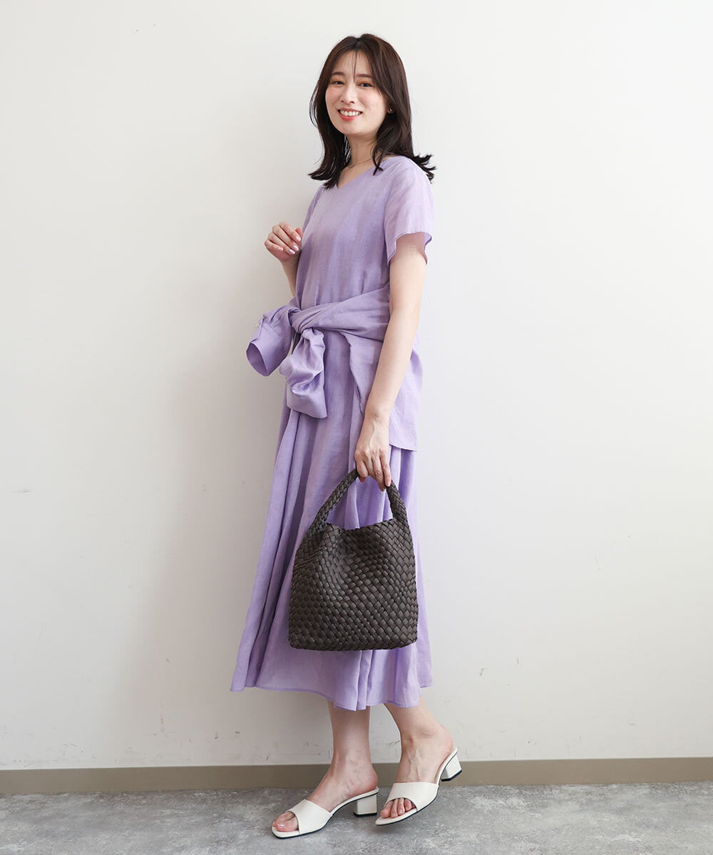 BPCGD54160 MK MICHEL KLEIN BAG(MK ミッシェルクラン バッグ) [2WAY/500g以下の軽量]バケツデザインメッシュバッグ イエロー