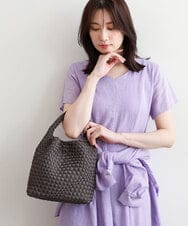 BPCGD54160 MK MICHEL KLEIN BAG(MK ミッシェルクラン バッグ) [2WAY/500g以下の軽量]バケツデザインメッシュバッグ ダークブラウン