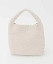 BPCGD54160 MK MICHEL KLEIN BAG(MK ミッシェルクラン バッグ) [2WAY/500g以下の軽量]バケツデザインメッシュバッグ オフホワイト