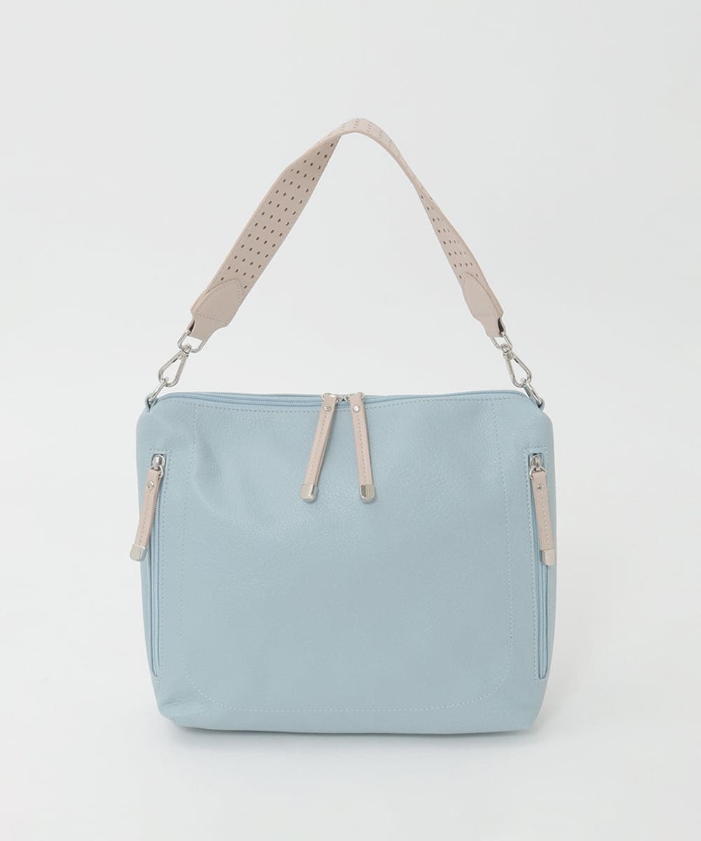 BPCGD62140 MK MICHEL KLEIN BAG(MK ミッシェルクラン バッグ) [2WAY]合成皮革パンチングワンショルダースクエアバッグ ブラウン
