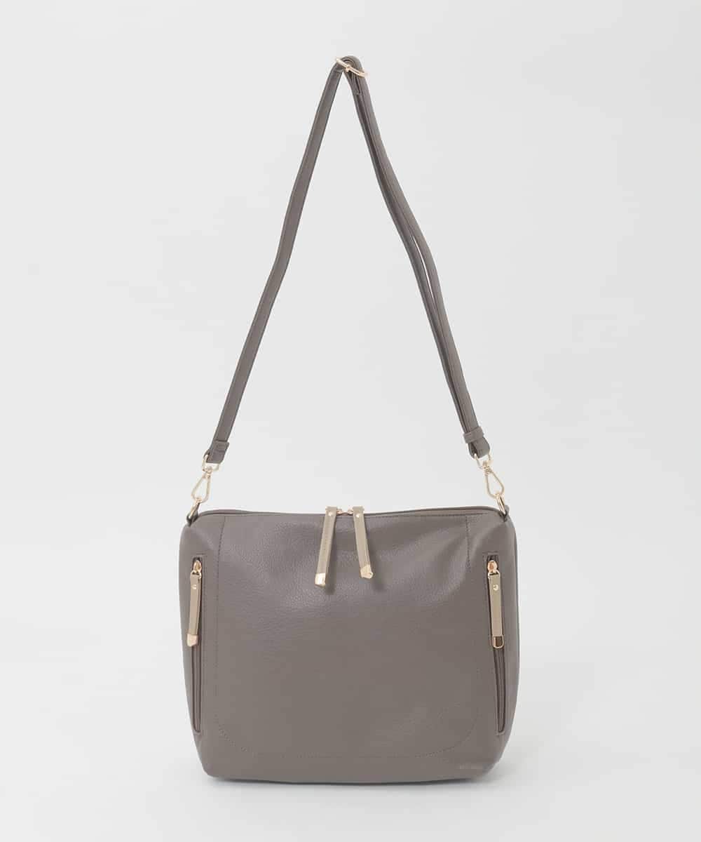 BPCGD62140 MK MICHEL KLEIN BAG(MK ミッシェルクラン バッグ) [2WAY]合成皮革パンチングワンショルダースクエアバッグ ブラウン