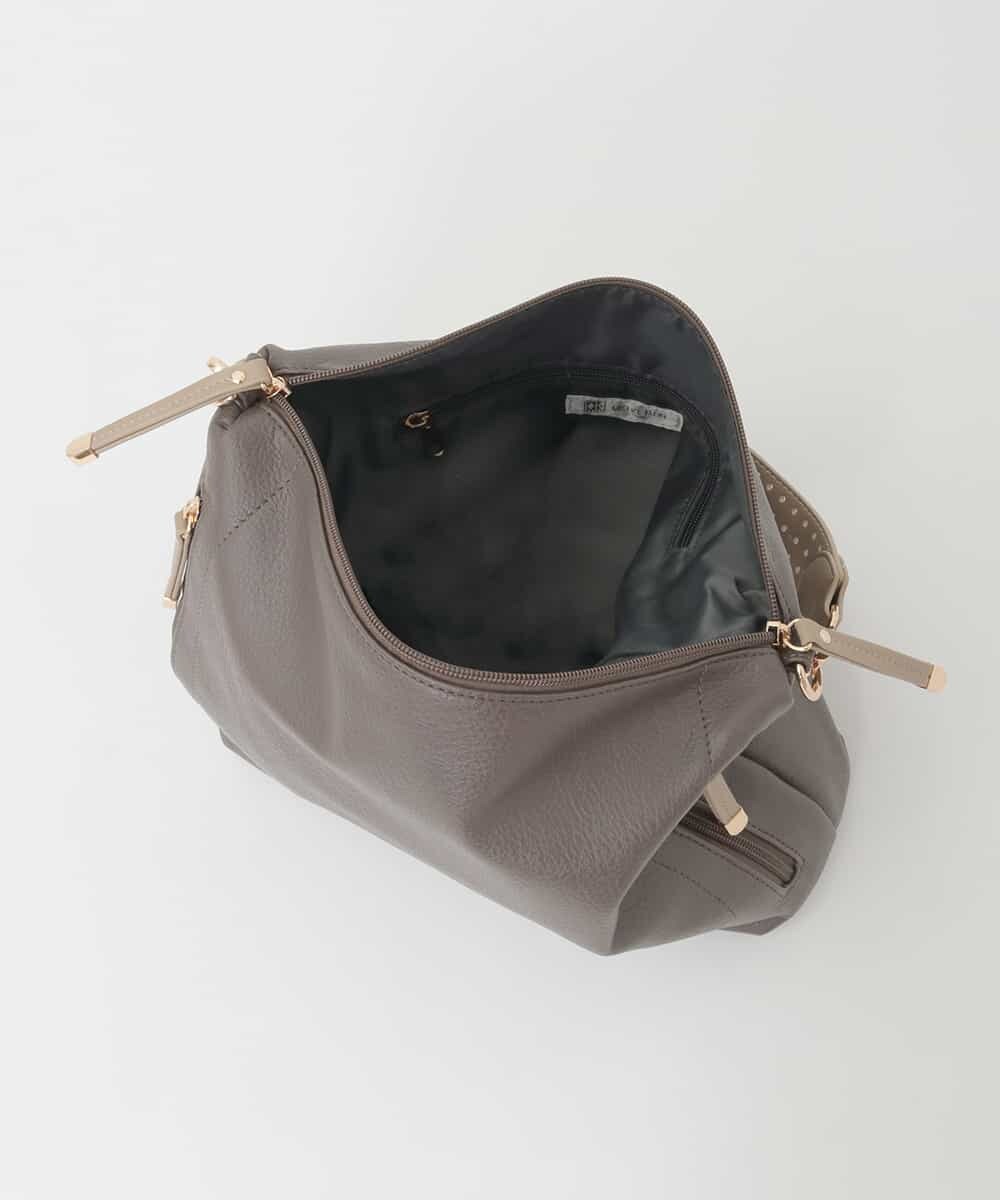 BPCGD62140 MK MICHEL KLEIN BAG(MK ミッシェルクラン バッグ) [2WAY]合成皮革パンチングワンショルダースクエアバッグ ブラウン