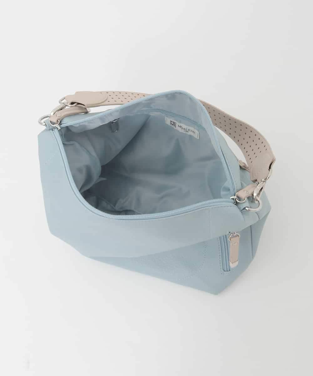 BPCGD62140 MK MICHEL KLEIN BAG(MK ミッシェルクラン バッグ) [2WAY]合成皮革パンチングワンショルダースクエアバッグ ブラウン