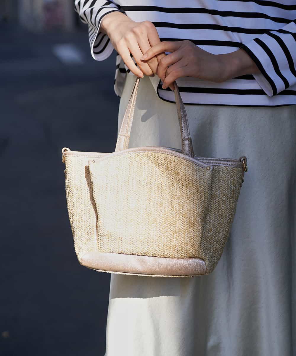 BPCGJ43130 MK MICHEL KLEIN BAG(MK ミッシェルクラン バッグ) 【販売停止】【2WAY】コンパクトメッシュトート グレー