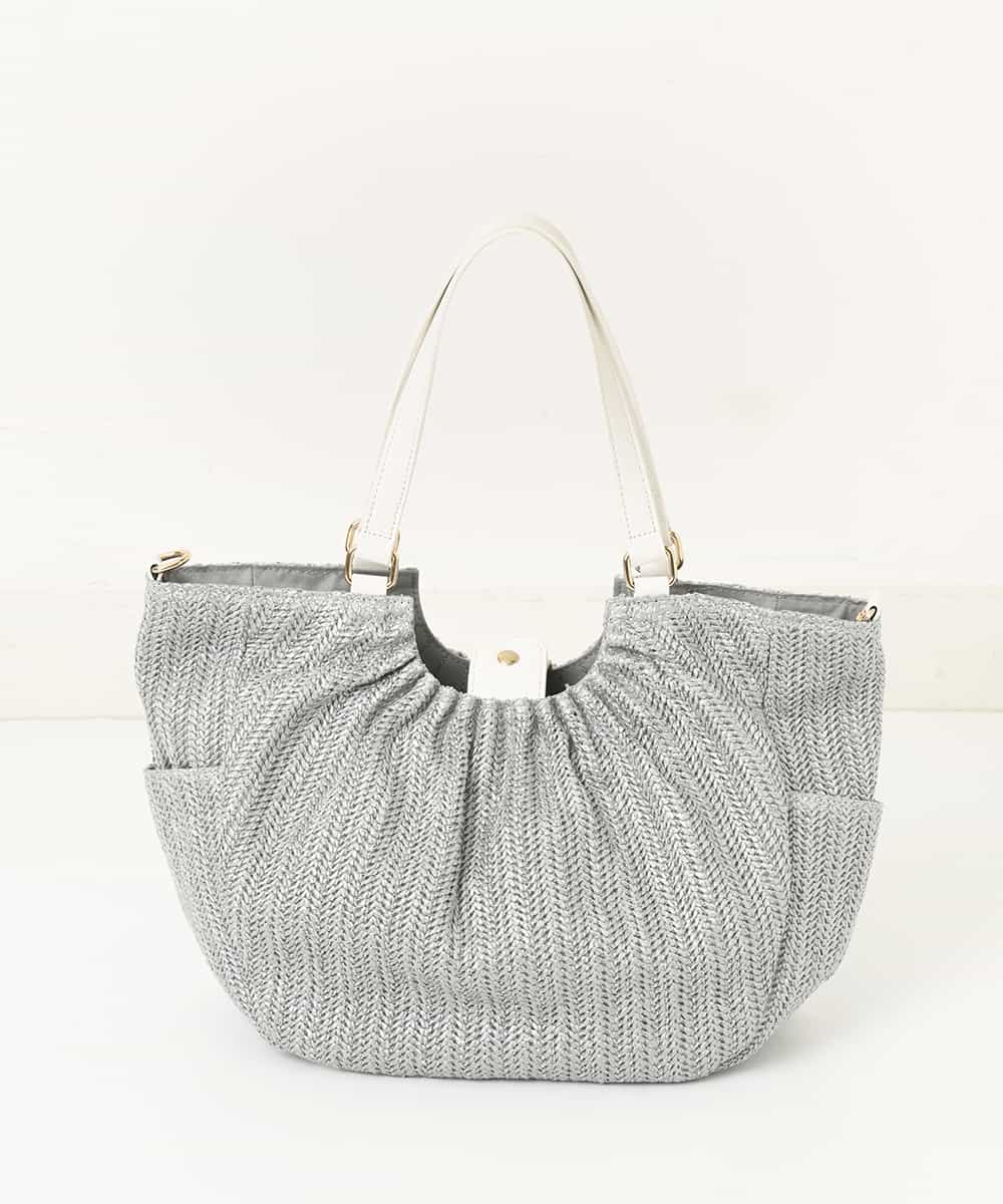 BPCGM34140 MK MICHEL KLEIN BAG(MK ミッシェルクラン バッグ) 【2WAY】メッシュトートバッグ グレー