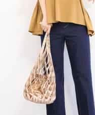 BPCGM39130 MK MICHEL KLEIN BAG(MK ミッシェルクラン バッグ) 巾着付きネットバッグ ベージュ