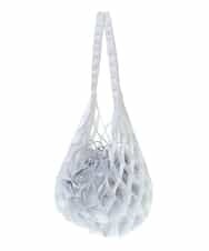 BPCGM39130 MK MICHEL KLEIN BAG(MK ミッシェルクラン バッグ) 巾着付きネットバッグ アイボリー