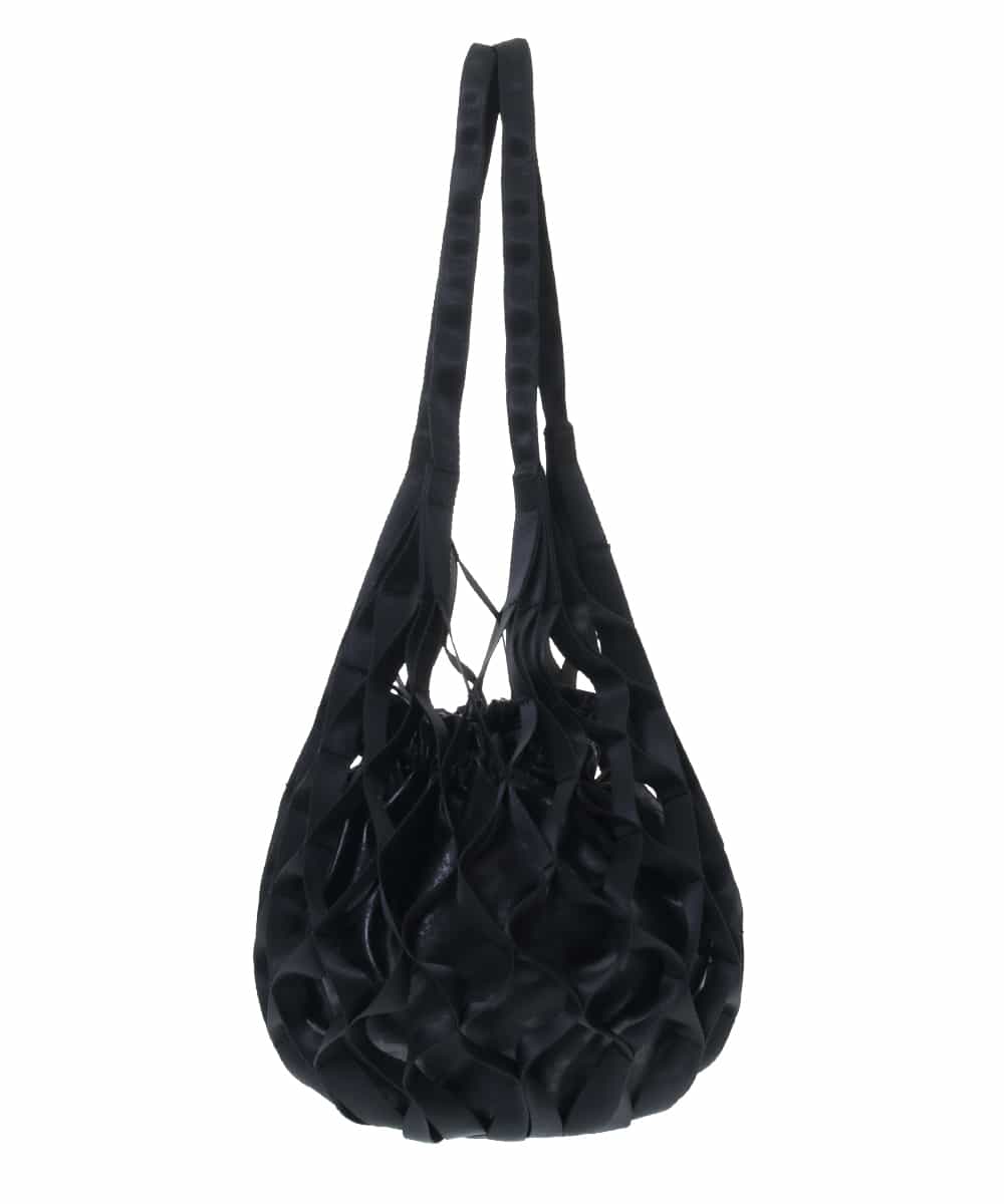 BPCGM39130 MK MICHEL KLEIN BAG(MK ミッシェルクラン バッグ) 巾着付きネットバッグ ブラック