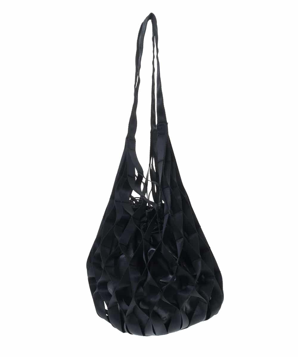 BPCGM39130 MK MICHEL KLEIN BAG(MK ミッシェルクラン バッグ) 巾着付きネットバッグ ブラック