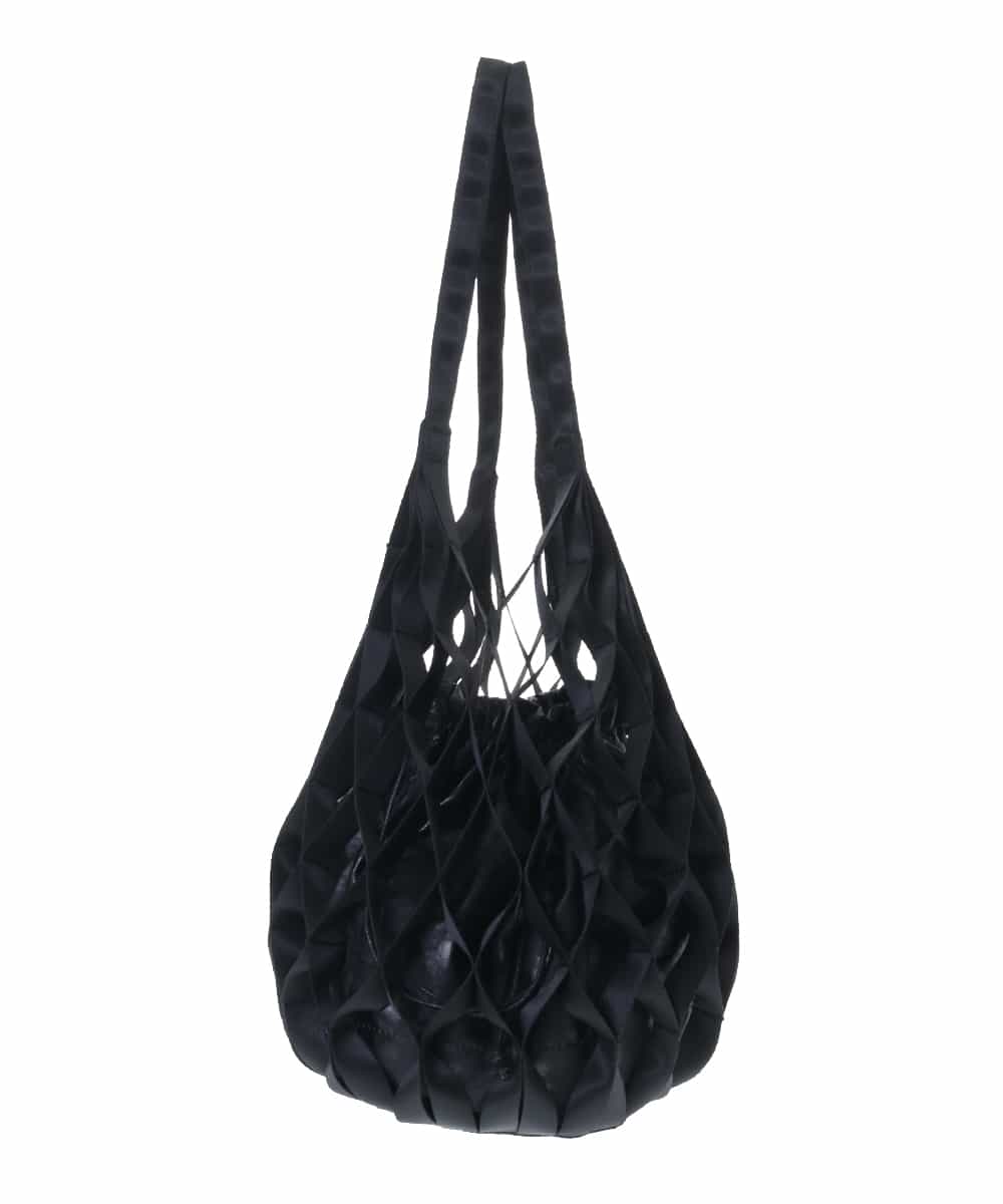 BPCGM39130 MK MICHEL KLEIN BAG(MK ミッシェルクラン バッグ) 巾着付きネットバッグ ブラック