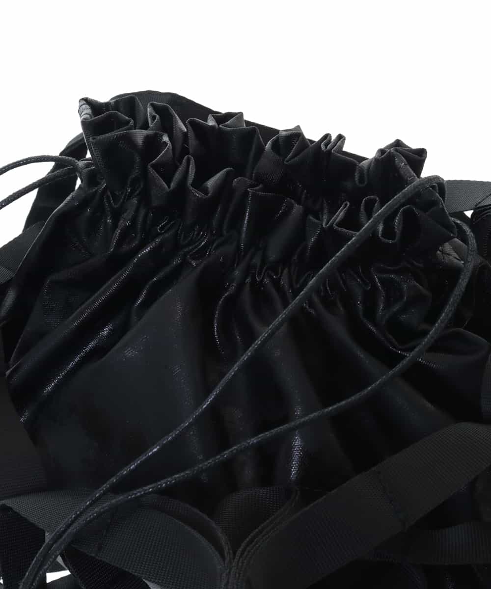 BPCGM39130 MK MICHEL KLEIN BAG(MK ミッシェルクラン バッグ) 巾着付きネットバッグ ブラック