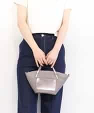 BPCGM43090 MK MICHEL KLEIN BAG(MK ミッシェルクラン バッグ) ［2WAY］ミニかごバッグ グレー