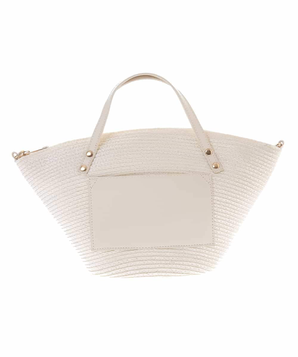 BPCGM43090 MK MICHEL KLEIN BAG(MK ミッシェルクラン バッグ) ［2WAY］ミニかごバッグ アイボリー