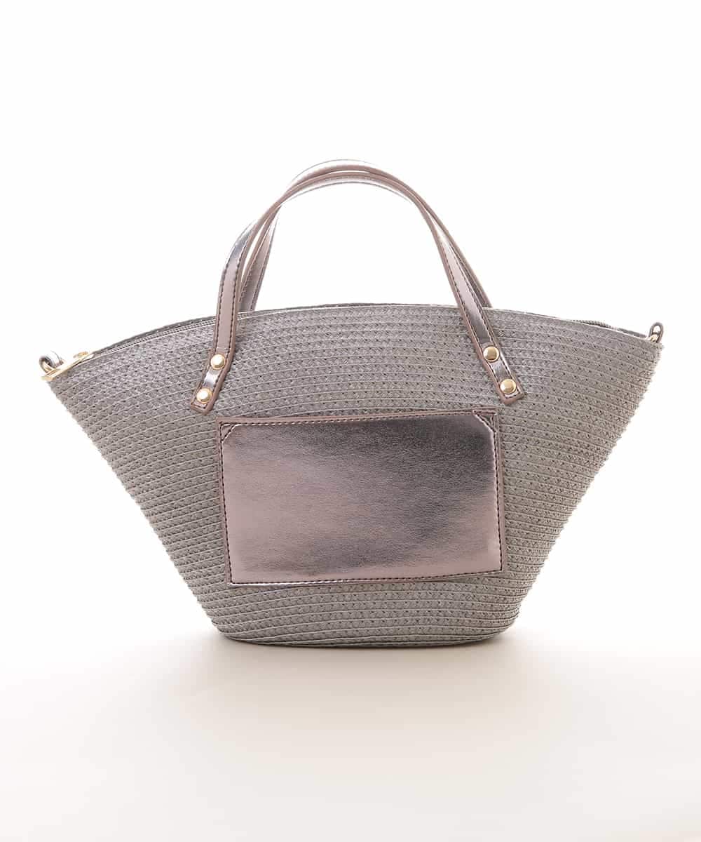 BPCGM43090 MK MICHEL KLEIN BAG(MK ミッシェルクラン バッグ) ［2WAY］ミニかごバッグ グレー