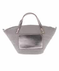 BPCGM43090 MK MICHEL KLEIN BAG(MK ミッシェルクラン バッグ) ［2WAY］ミニかごバッグ グレー