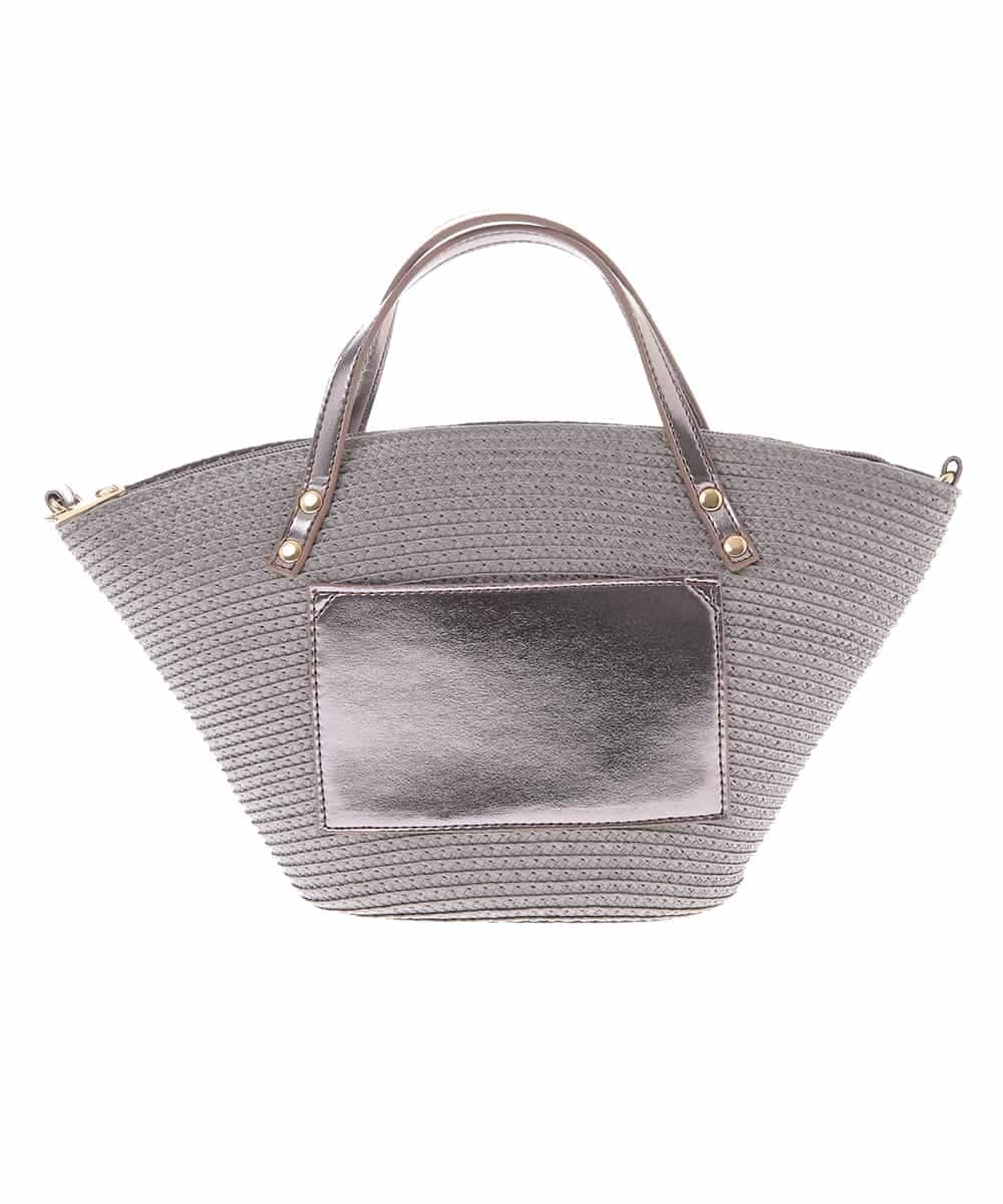 BPCGM43090 MK MICHEL KLEIN BAG(MK ミッシェルクラン バッグ) ［2WAY］ミニかごバッグ グレー