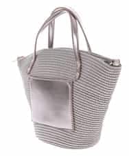 BPCGM43090 MK MICHEL KLEIN BAG(MK ミッシェルクラン バッグ) ［2WAY］ミニかごバッグ グレー