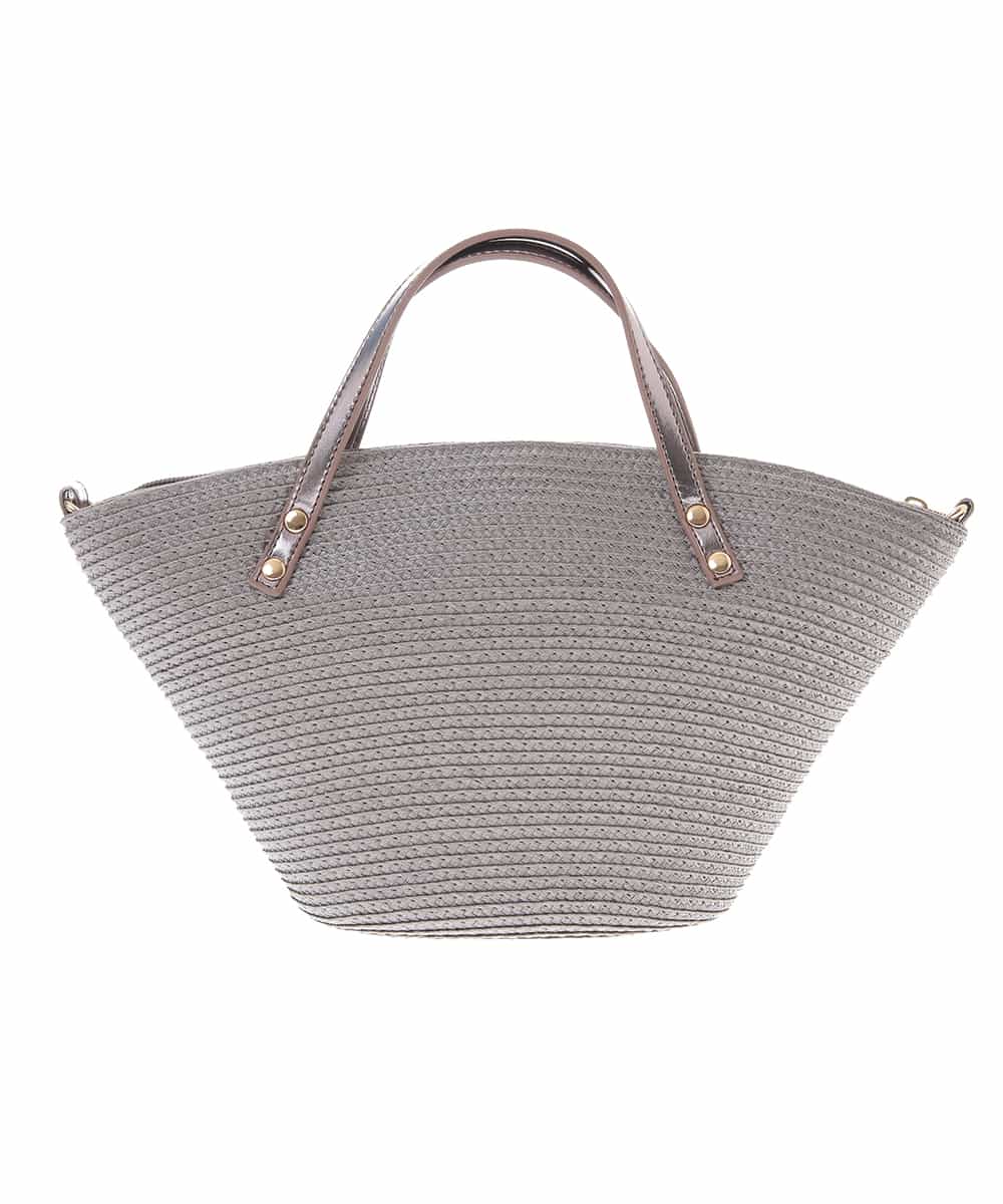 BPCGM43090 MK MICHEL KLEIN BAG(MK ミッシェルクラン バッグ) ［2WAY］ミニかごバッグ グレー