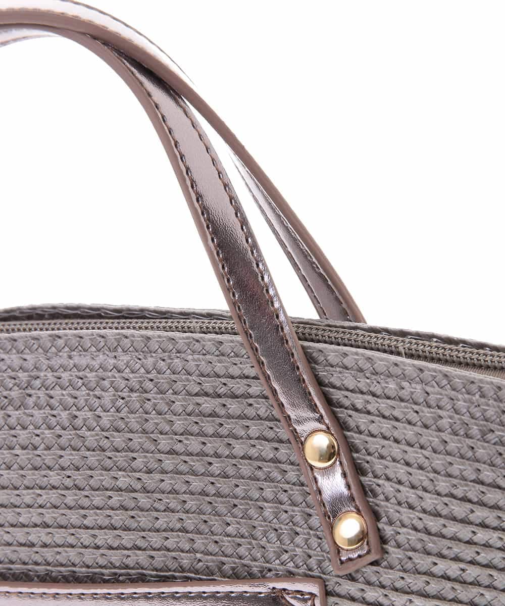 BPCGM43090 MK MICHEL KLEIN BAG(MK ミッシェルクラン バッグ) ［2WAY］ミニかごバッグ グレー