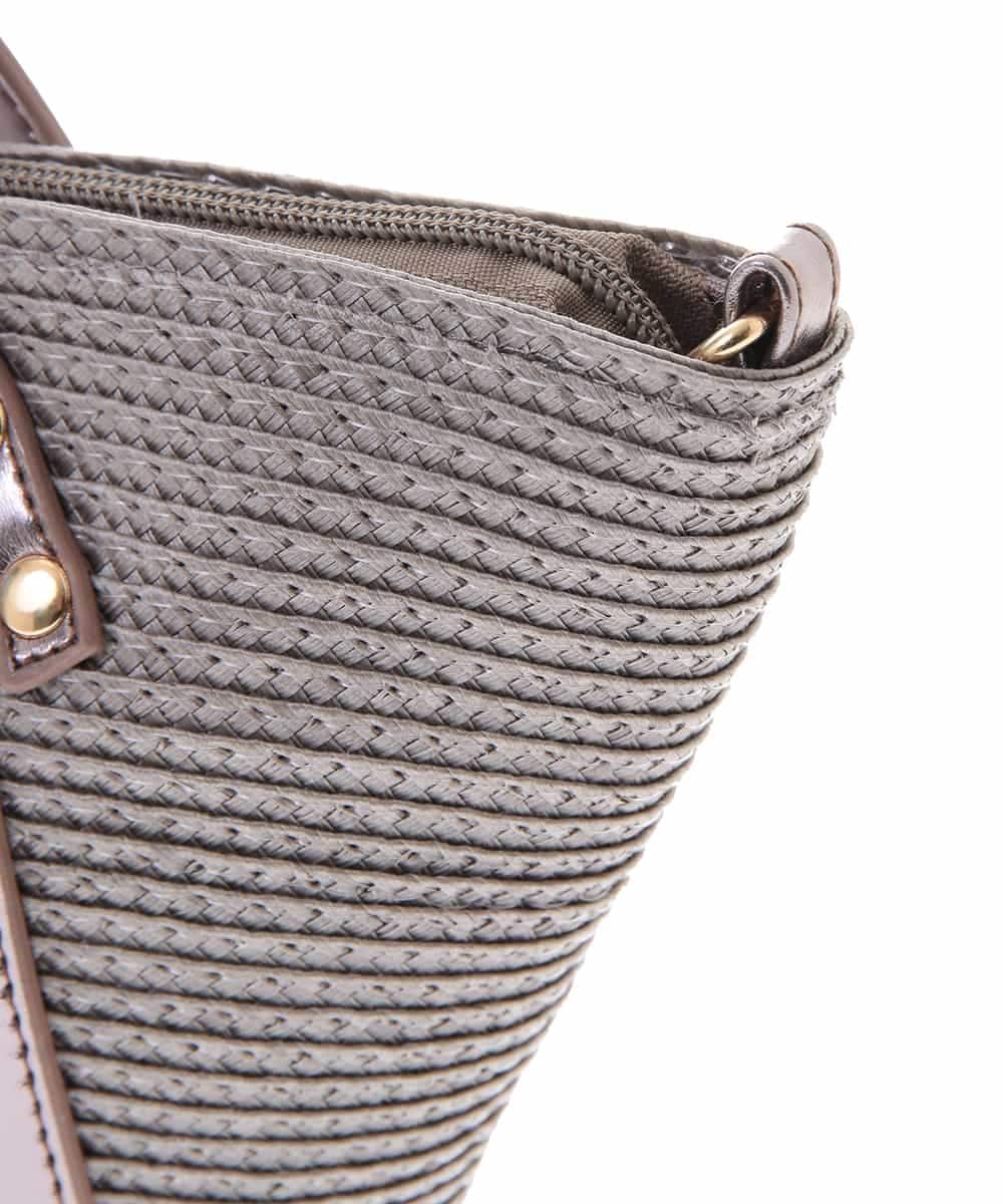 BPCGM43090 MK MICHEL KLEIN BAG(MK ミッシェルクラン バッグ) ［2WAY］ミニかごバッグ グレー