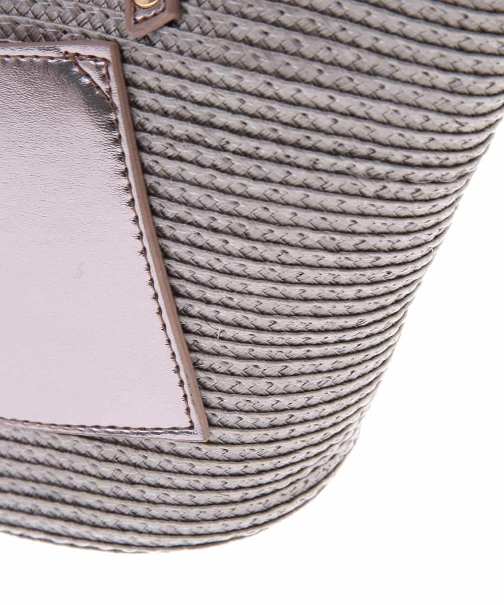 BPCGM43090 MK MICHEL KLEIN BAG(MK ミッシェルクラン バッグ) ［2WAY］ミニかごバッグ グレー