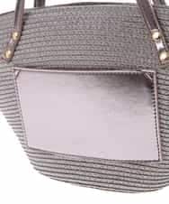 BPCGM43090 MK MICHEL KLEIN BAG(MK ミッシェルクラン バッグ) ［2WAY］ミニかごバッグ グレー