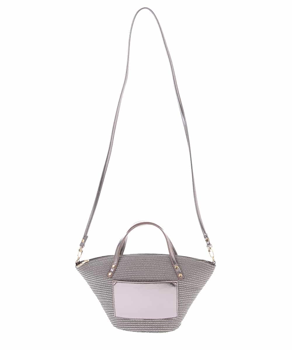 BPCGM43090 MK MICHEL KLEIN BAG(MK ミッシェルクラン バッグ) ［2WAY］ミニかごバッグ グレー