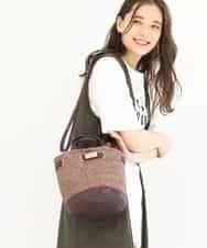 BPCGM54110 MK MICHEL KLEIN BAG(MK ミッシェルクラン バッグ) バケツ型カゴバッグ ブラウン