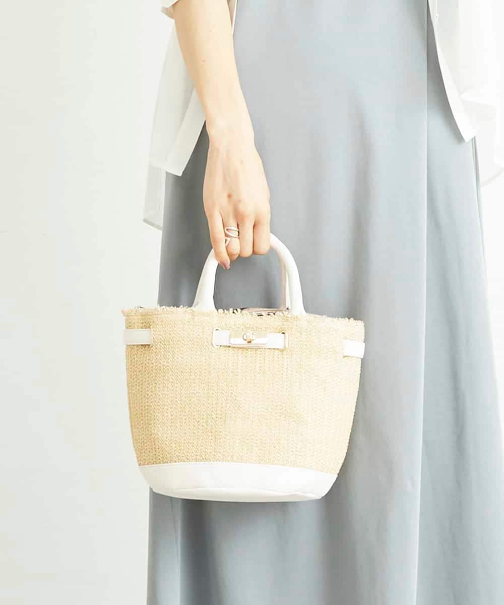 BPCGM54110 MK MICHEL KLEIN BAG(MK ミッシェルクラン バッグ) バケツ型カゴバッグ ベージュ