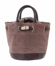 BPCGM54110 MK MICHEL KLEIN BAG(MK ミッシェルクラン バッグ) バケツ型カゴバッグ ブラウン