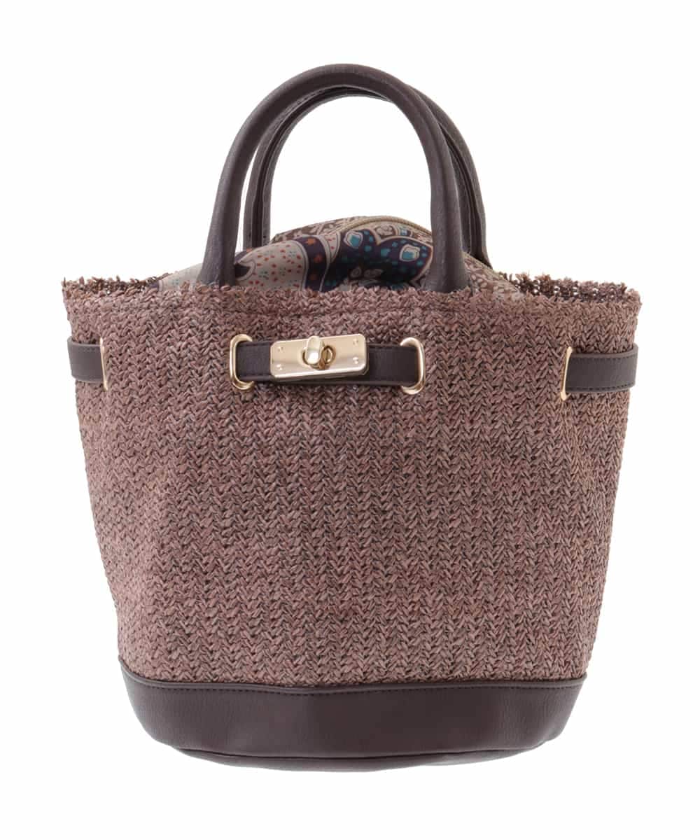 BPCGM54110 MK MICHEL KLEIN BAG(MK ミッシェルクラン バッグ) バケツ型カゴバッグ ブラウン