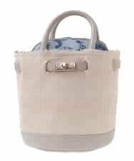 BPCGM54110 MK MICHEL KLEIN BAG(MK ミッシェルクラン バッグ) バケツ型カゴバッグ アイボリー