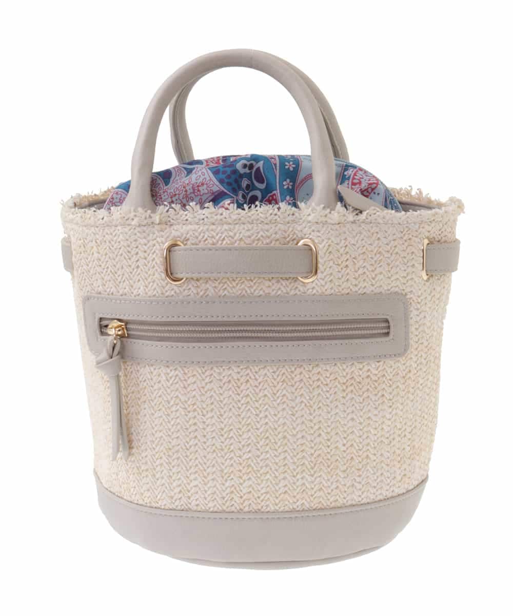BPCGM54110 MK MICHEL KLEIN BAG(MK ミッシェルクラン バッグ) バケツ型カゴバッグ アイボリー